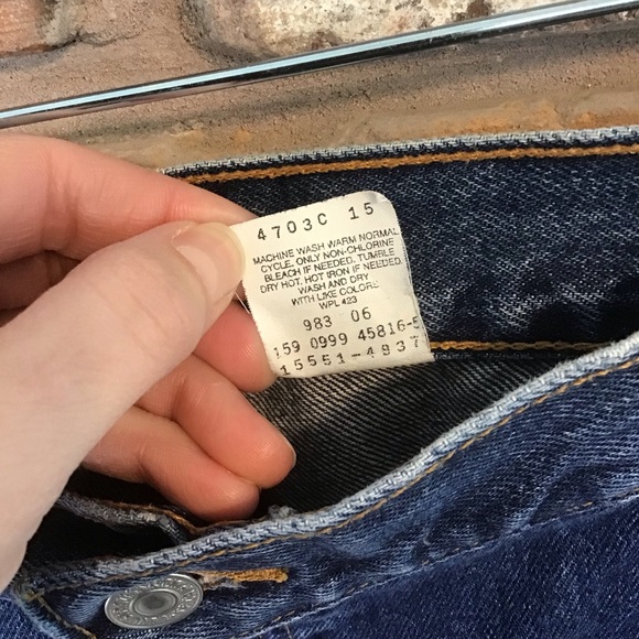 LEVI'S Women's Vtg 2006 550 Blue Relaxed Fit Tapered leg High Rise Mom Jeans 16 - Picture 5 of 6